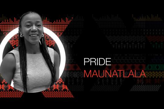 Pride Maunatlala takes to the TEDxCapeTown stage in 2021.